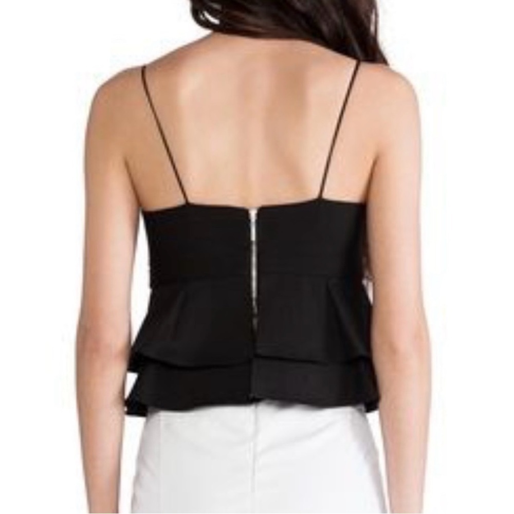 Nanette Lepore Guilty Pleasure Peplum Style Crop Top Black Size 8 - Picture 2 of 10